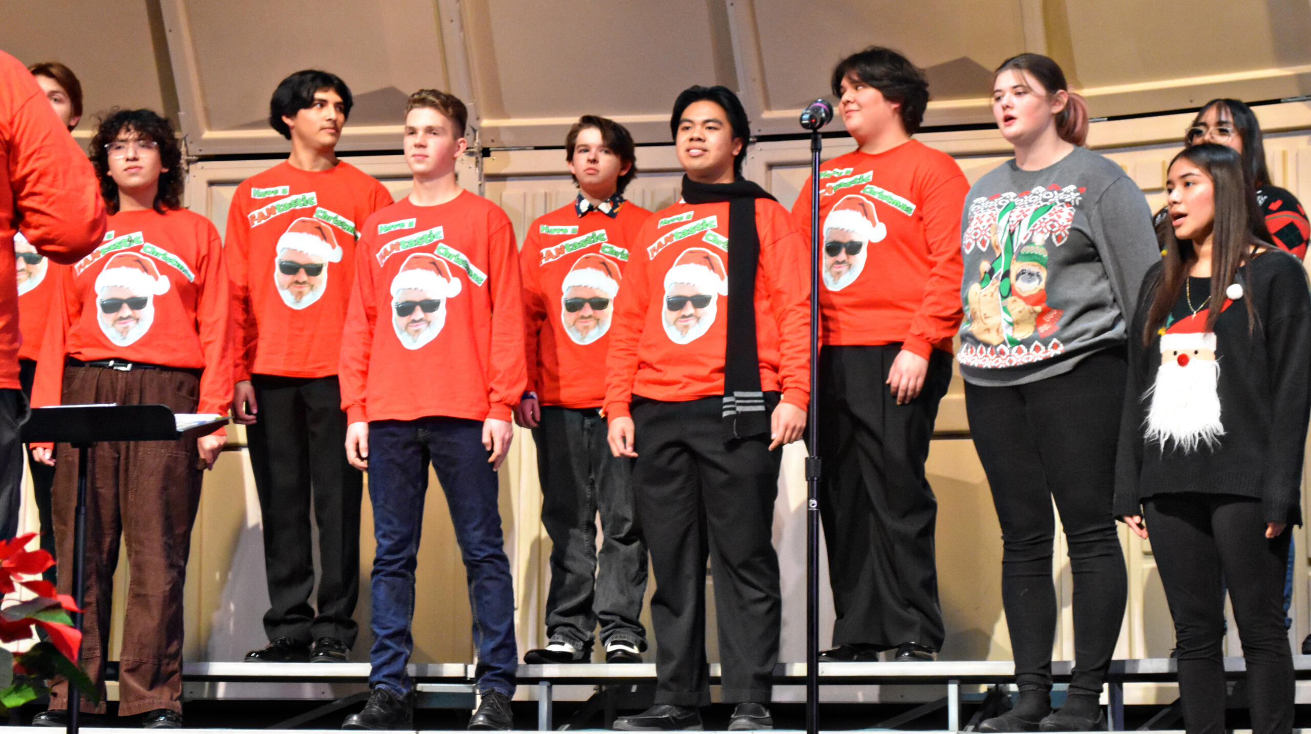 Choir members perform another song during the hour-long concert. (Photo by Karidja Monjolo)
